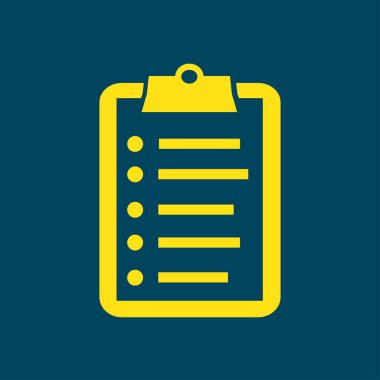 Listesi vektör simgesini denetleyin. Düz tasarım.