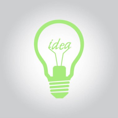 ışık lamba işareti simgesi. fikir sembolü.