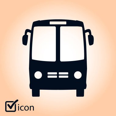 Otobüs simgesi. Schoolbus simbol.