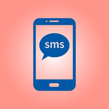 Akıllı telefon simgesinin vektör illüstrasyonu 