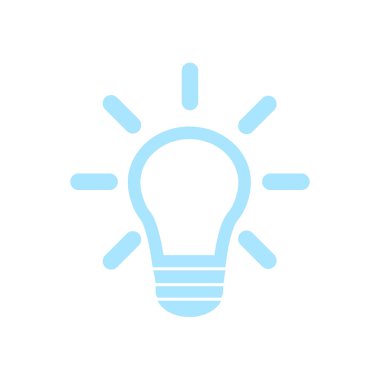 ışık lamba işareti simgesi. fikir sembolü.