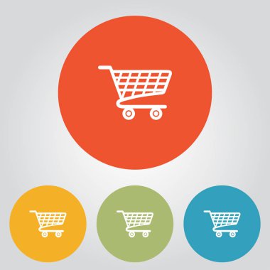 grafik alışveriş düz simgesi