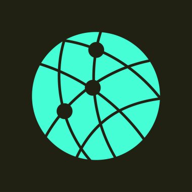 küresel teknoloji veya sosyal ağ simgesini işaret erkek.