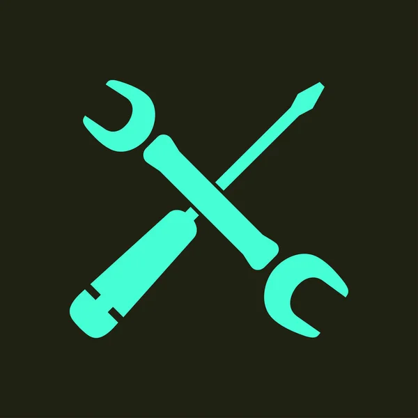 Repair Icon Service Simbol Tools Singn Flat Design Style — Stock Vector