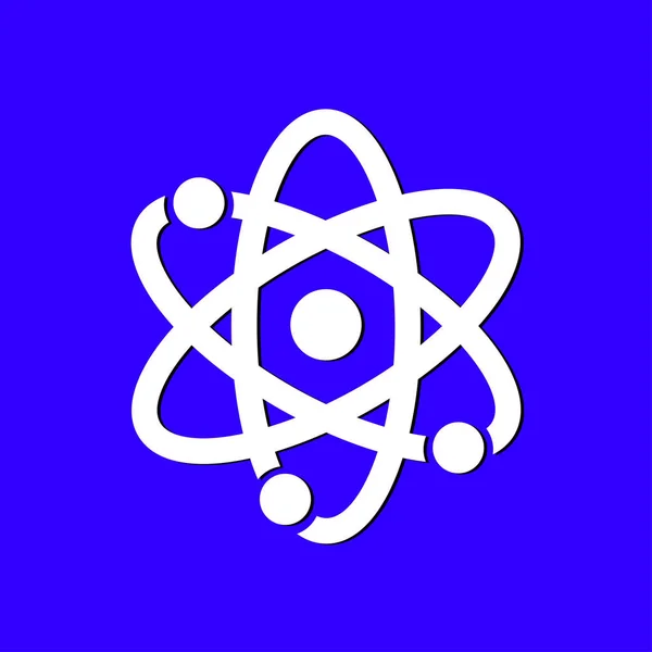 Atom Jel Simbol Atom Részikon — Stock Vector