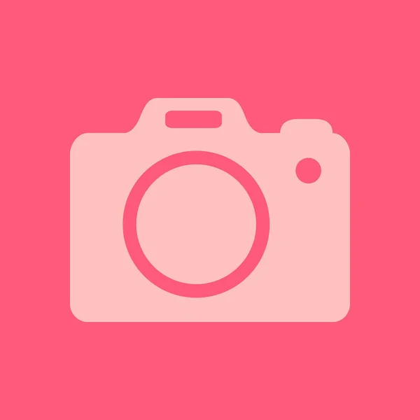 Fotocamera Simbol Dslr Camera Pictogram Digitale Camera Vlakke Ontwerpstijl — Stockvector