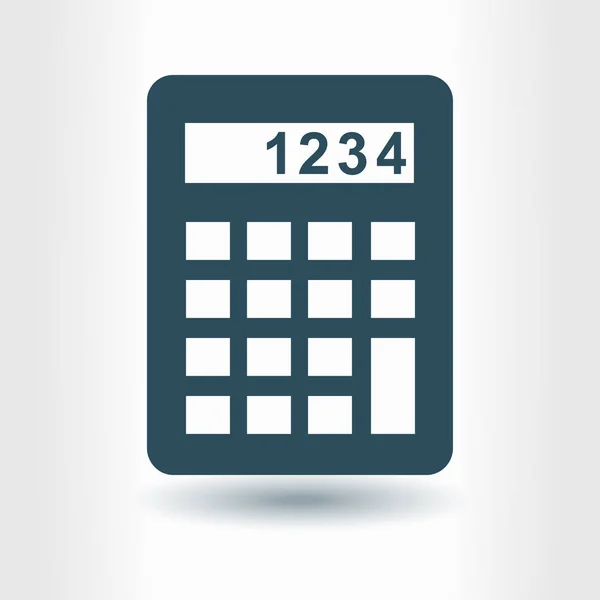 Calculatorpictogram Platte Ontwerpstijl Eps — Stockvector