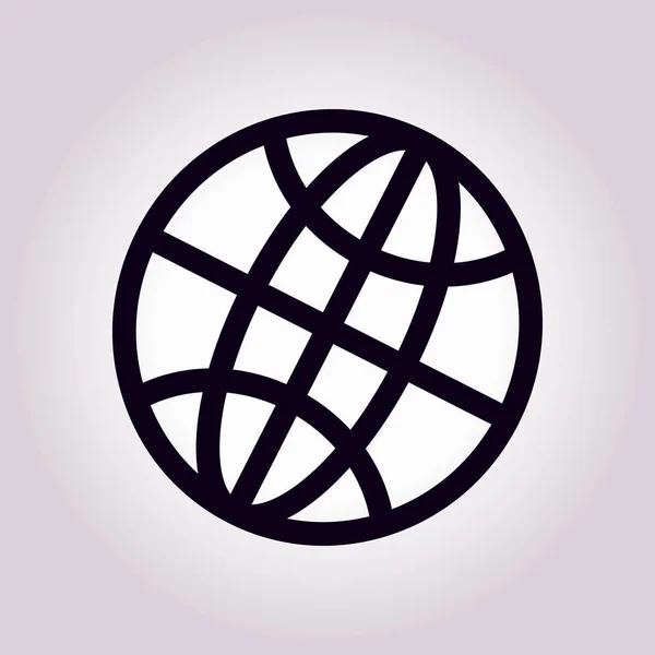 Globus Ikone Flache Bauweise — Stockvektor