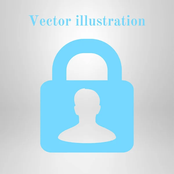 Логин Пользователя Значок Аутентификации Плоский Стиль Дизайна Вектор S10 — стоковый вектор