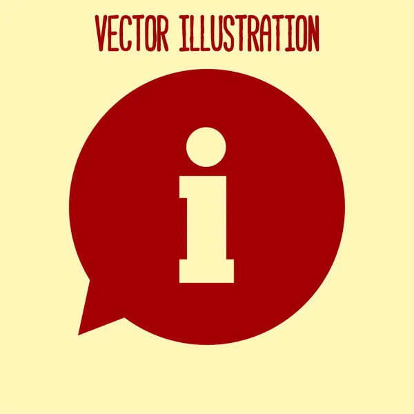 Pictograma Semnelor Info Vorbire Balon Simbol Design Plat — Vector de stoc