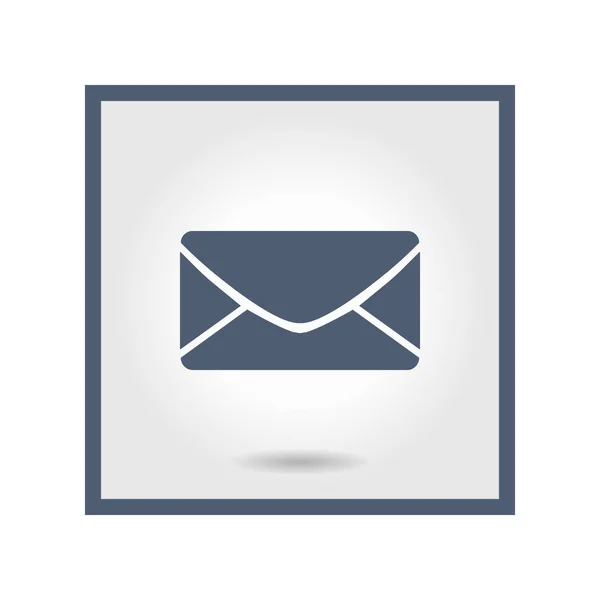 Icono Plano Letter Mail Icono — Vector de stock