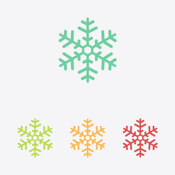 Snowflake Icon New Year Decoration All Celebrate New Year Christmas — Stock Vector