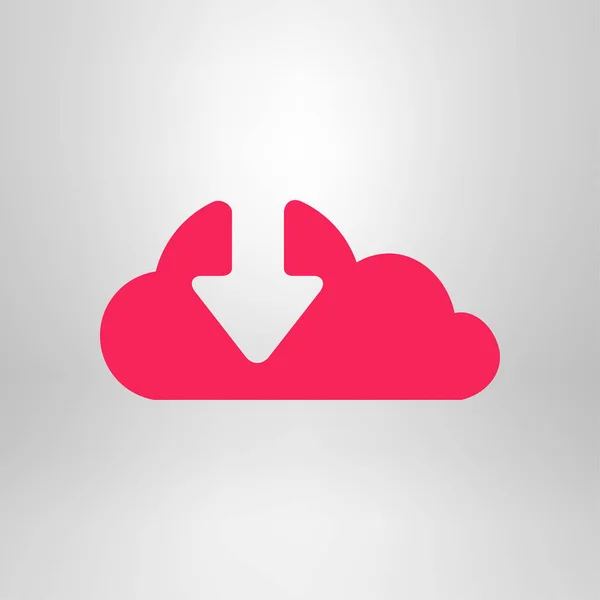 Herunterladen Vom Cloud Symbol Upload Taste Lastsymbol — Stockvektor