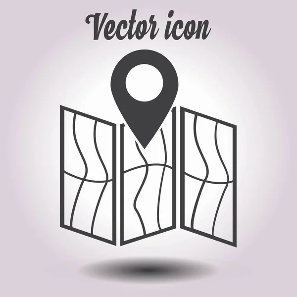 Icône Carte Localisation Symbole — Image vectorielle