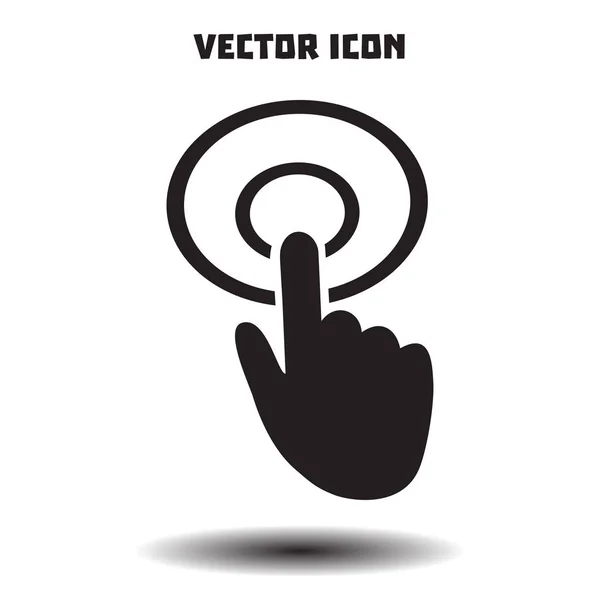 Zeichensymbol Mit Dem Cursor Zeiger Symbol Moderne Website Navigation Flache — Stockvektor