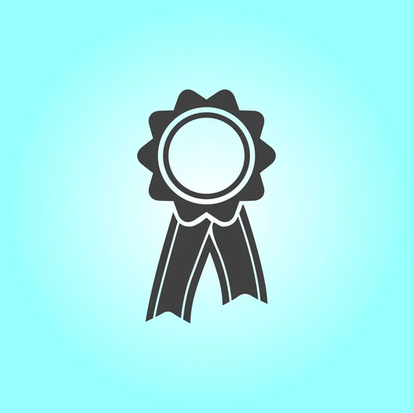 Distintivo Com Ícone Fitas Roseta Prêmio Com Símbolo Fita — Vetor de Stock