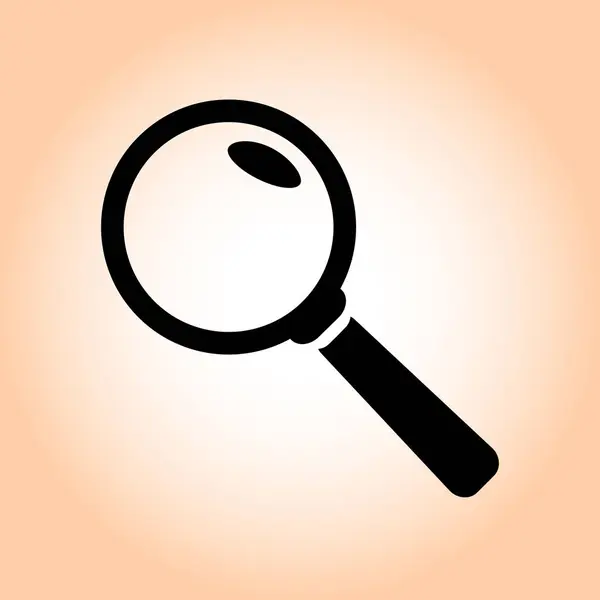 Ikona Lupy Przycisk Wyszukiwania Szkło Powiększające Płaska Konstrukcja Stylu — Wektor stockowy