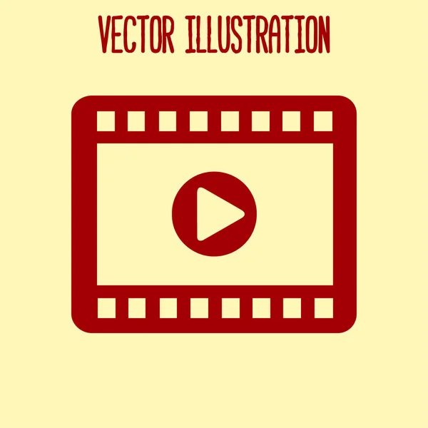 Videóinak Ikonra Lapos Kivitel Stílus Vektor Eps — Stock Vector