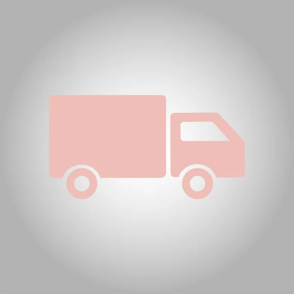 Delivery truck sign icon. Cargo van symbol. Shipments and free delivery. Flat style. Vector EPS 10.