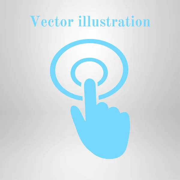 Icono Signo Del Cursor Mano Mano Símbolo Puntero Navegación Moderna — Vector de stock