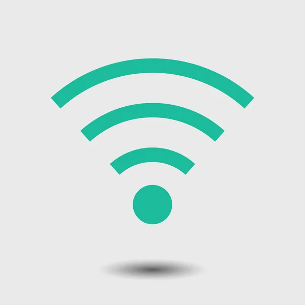Simbolo Wifi Icona Della Rete Wireless Vettoriale Design Piatto — Vettoriale Stock