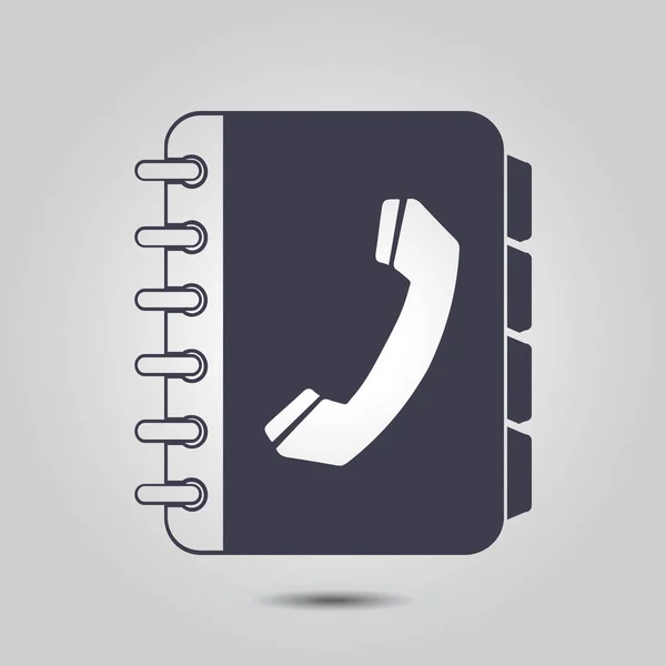 Telefonbuch Flach Icon Flacher Designstil — Stockvektor