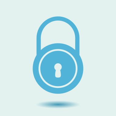 Kilit simgesi. Düz tasarım tarzı. Vektör EPS10.