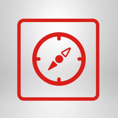 Pusula simgesini yuvarlak vektör çizim