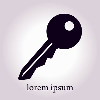 Anahtar simgesi. Kilit erkek. Güvenlik işareti. Düz tasarım stili.