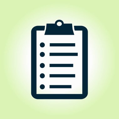 Listesi vektör simgesini denetleyin. Düz tasarım.