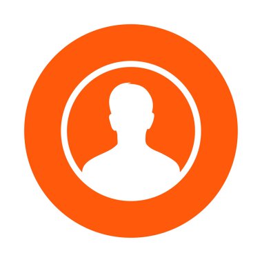 Kullanıcı simgesi simgesi. Kişi sembolü. İnsan avatarı. Düz stil. EPS 10.