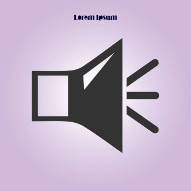 Hoparlör simgesi. Hoparlör ses işareti simgesi. Sembol ses. Düz tasarım stili. Vektör Eps 10.