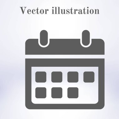 Vektör takvim simgesini, düz tasarım stili