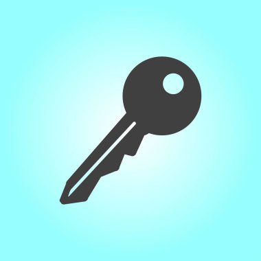 Anahtar simgesi. Kilit erkek. Güvenlik işareti. Düz tasarım stili.