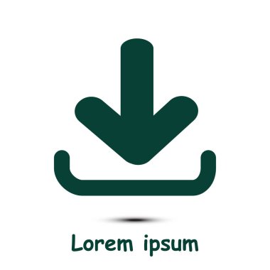 Simgesini indirin. Düğme yükleyin. Düz stil.