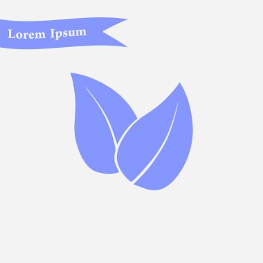 Yaprak simgesi. Taze doğal ürün simgesi. Organik ürün işareti. Düz tasarım stili.