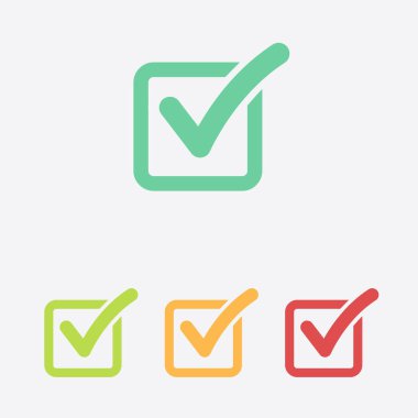 Kontrol listesi simgesi. Kutu işaretinde işaretle.