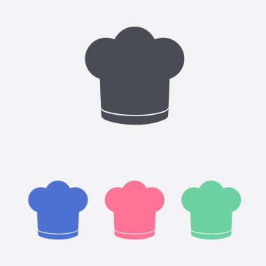 Chef şapka işareti simgesi. Şapka pişirme sembolü.