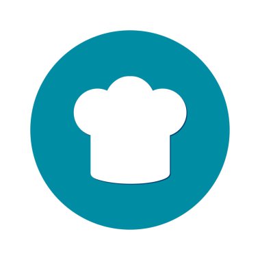 Chef şapka işareti simgesi. Şapka pişirme sembolü.