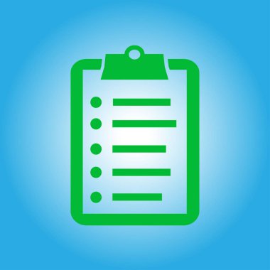 Listesi vektör simgesini denetleyin. Düz tasarım.