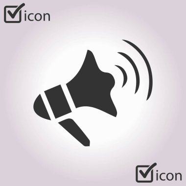 Yakında simge megafon. hoparlör simgesi.