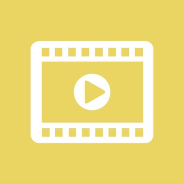 video simgesi. düz tasarım stili. vektör eps 10.