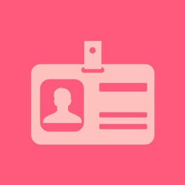 Kimlik kartı simgesi. Düz tasarım stili. EPS 10.