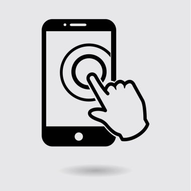 Mikroçip akıllı telefon simgesini.