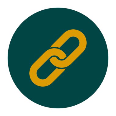 Bağlantı tek simge. Zincir bağlantı erkek.