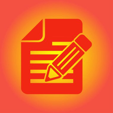 kalem simgesine sahip belge.