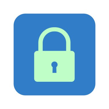 Kilit simgesi. Düz tasarım tarzı. Vektör EPS10.