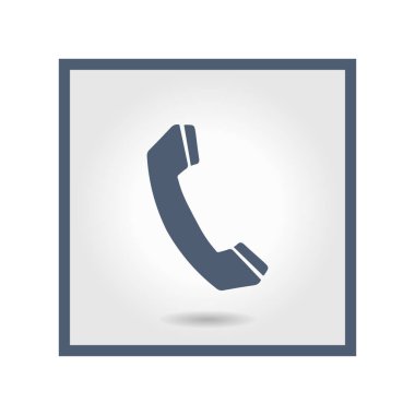 Telefon simgesi. Düz tasarım stili. Vektör Eps 10.