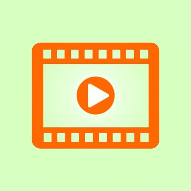 video simgesi. düz tasarım stili. vektör eps 10.