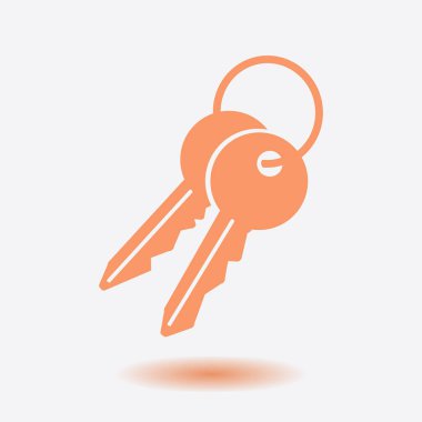 Anahtar simgesi. Kilit erkek. Güvenlik işareti. Düz tasarım stili.